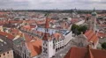 Munich Skyline City Center Aerial View Tal Street Old Town Hall Cityscape Day HD Footage