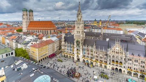 Munich skyline footage 스톡 동영상 127317962