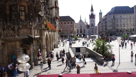 Munich square Stock Footage