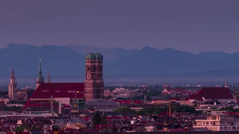 Munich sunrise time-lapse Stock Footage 281910366