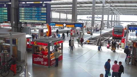 Munich, Train Station Stock Footage 40413024