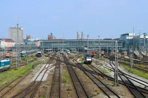 Munich train station Foto stock