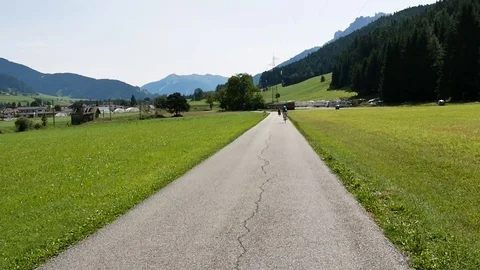 Munich Venice cycle track through the dolomits. Video stock 85427471
