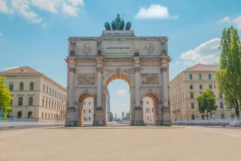 Munich Victory Gate Stock Photos