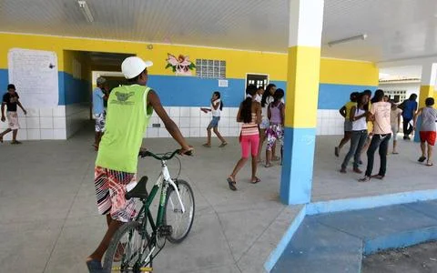  municipal public school in the south of Bahia mascote, bahia, brazil - no... Stock Photos