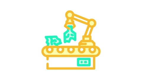 Municipal solid waste msw color icon animation Stock Footage 327263669