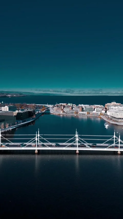 Munksjo Bridge Crossing Lake Munksjon Jonkoping Stock Footage 343551948