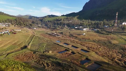 Munnar Old Devikulam Full Village View – Scenic Kerala Hill Station Panoramic Stock-Footage 330846384
