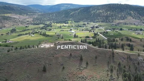 Munson Mountain Penticton Sign Stock Footage 209160313
