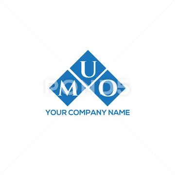 MUO letter logo design on white background. MUO creative initials