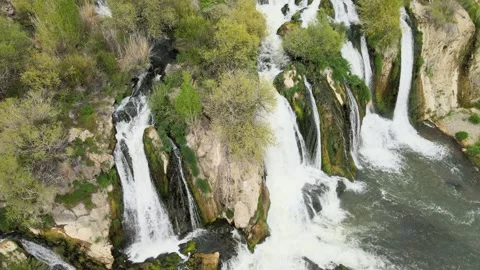 Muradiye waterfall Van Turkey Video stock 242323899