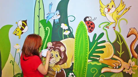 Mural art Stock Footage 39810485