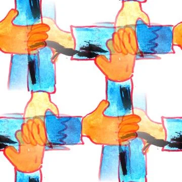 Mural  background  seamless hands pattern   texture 스톡 일러스트