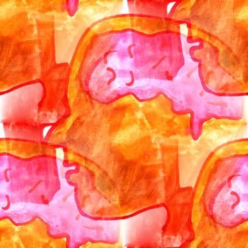 Mural  background  seamless man brain pattern Stock Illustration