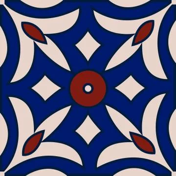 Mural decorative geometric seamless pattern Stock Illustration