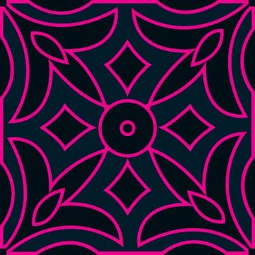 Mural decorative geometric seamless pattern Stockillustratie