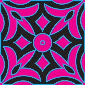 Mural decorative geometric seamless pattern Stockillustratie