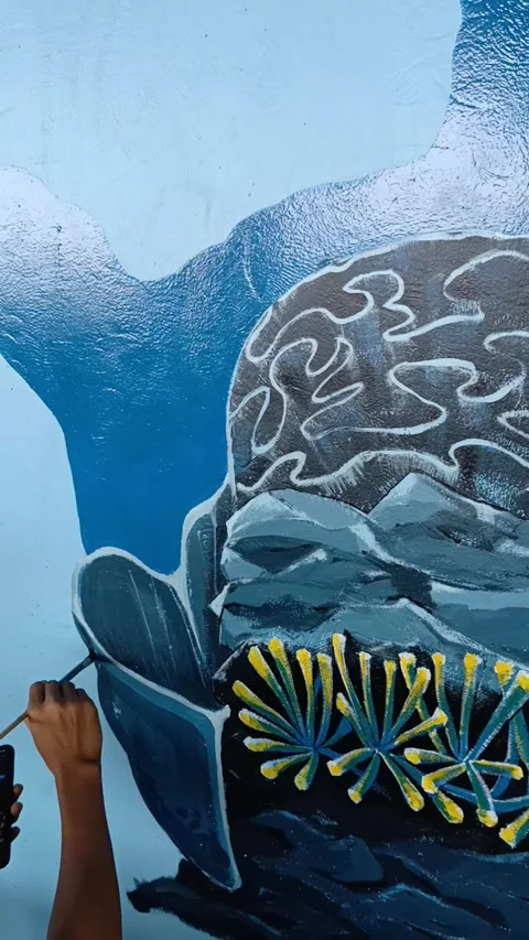 Mural design for wall Stock Footage 276542450