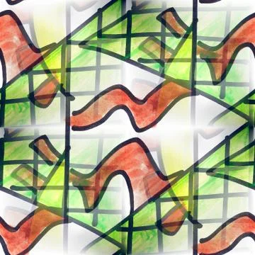 Mural green homes seamless pattern background  textur Stock Illustration