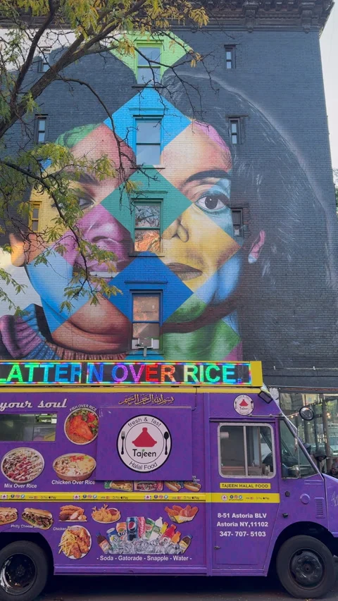 Mural of Michael Jackson on the wall at East Village in New York City. Video stock 314344342