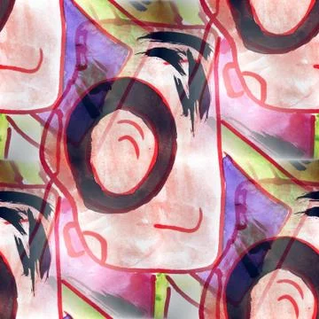 Mural seamless camera pattern background  texture w Ilustración de archivo