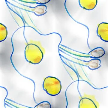 Mural seamless  pattern egg, onion background texture 스톡 일러스트