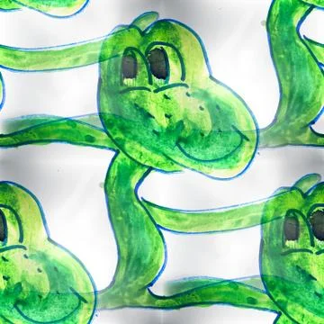 Mural seamless  pattern frog background texture wallp Stock Illustration