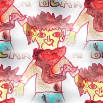 Mural seamless  pattern man, beard background texture Stock Illustration