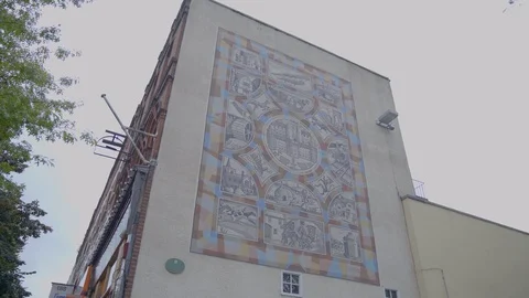 Mural Sutton High Street Stock Footage 116601523