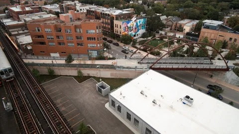 Mural with train Stock Footage 108133227