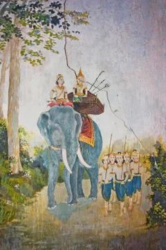Mural on wall Foto stock