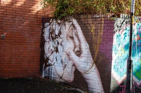 Mural on Wall Stock Photos