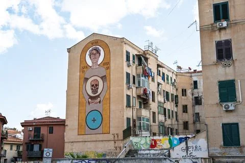 The mural was created by the Palermo Stockfoto's