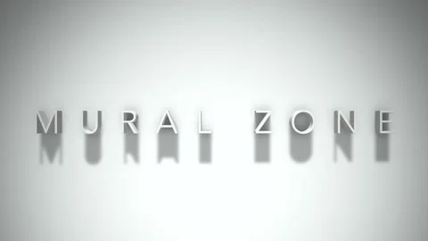 Mural zone 3D title animation with shadows on a white background Vídeos de archivo 297797224