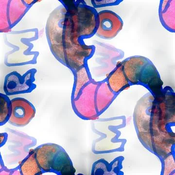 Muralbackground seamless  pattern worm background texture wallpa Stock Illustration