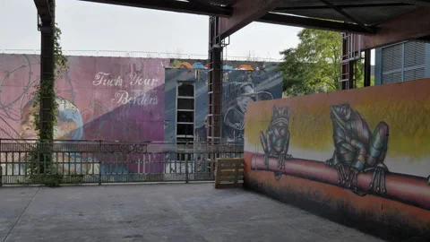 Murales at Teufelsberg, Berlin. Stock Footage 316072716