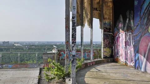 Murales at Teufelsberg, Berlin. Stock Footage 316073923