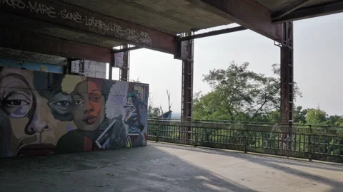 Murales at Teufelsberg, Berlin. Stock Footage 316115603