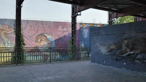 Murales at Teufelsberg, Berlin. Stock Footage 316116264