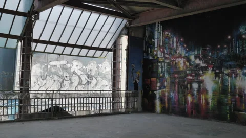 Murales at Teufelsberg, Berlin. Stock Footage 316116304