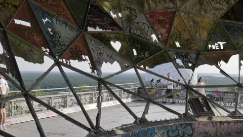 Murales at Teufelsberg, Berlin. Stock Footage 316116765