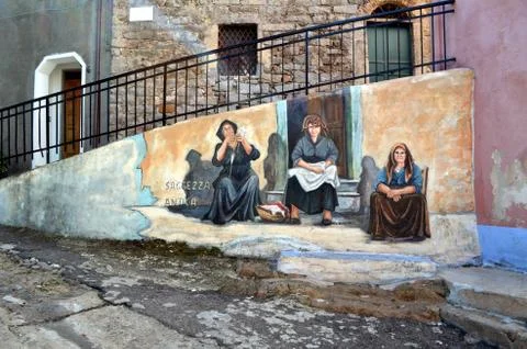 Murals ancient wisdom Stock Photos