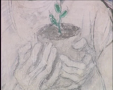 Murals at the chapel Stock Footage 995118