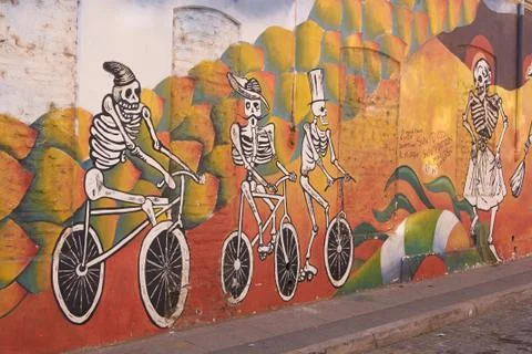 Murals of Valparaiso Stock Photos