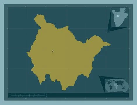 Muramvya, Burundi. Solid color shape Stock Illustration