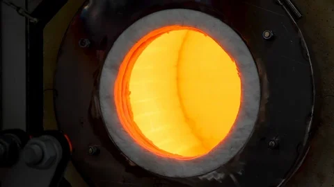 Murano Glass Workshop Oven 1 Stock Footage 126648429