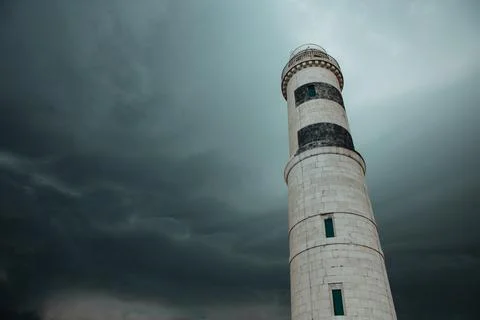 Murano lighthouse during a storm Stock Photos