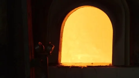 Murano Oven Close-Up, Front view Stock Footage 71273574