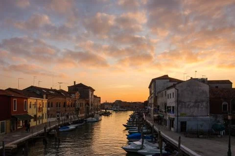 Murano at the sunset Stock Photos