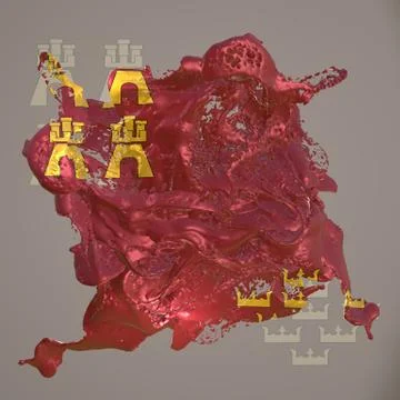 Murcia flag liquid Stock-Illustration